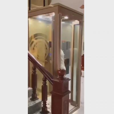 China 500-1000 Kg Hydraulic Naked Cabin Elevators Pattern Of Vietnamese Traditional Bronze Drum for sale