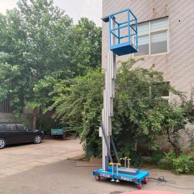 China Aluminum Alloy Retractable Electric Mast Lift Platform Safe Device for sale