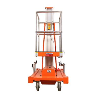 China Aluminum Alloy Telescoping Vertical Mast Lift Platform  Lightweight Lifting Device Shopping Mall Use for sale