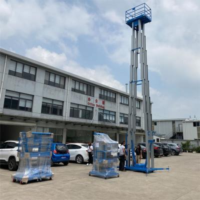 China 9m 11m Double Mast Aluminum Alloy Self Propelled Vertical Lift Platform for sale