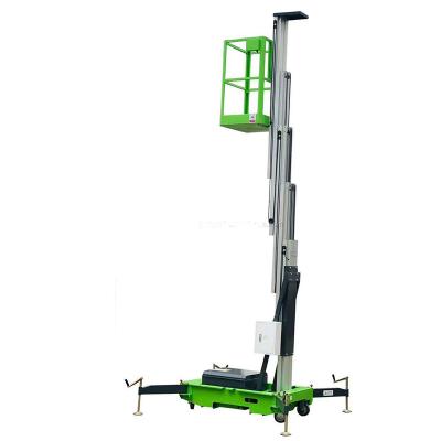 China Hydraulic Electric Vertical Single Mast Lift At 4-10m Working Heights for sale