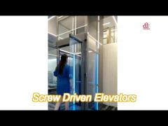 0.15 m/s advanced screw driven lifts elevator plc control stainless steel cabin