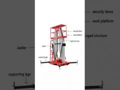 Hydraulic Double Mast Mobile Portable Aluminum Lift Outdoor Lift Elevators Ladder Lift