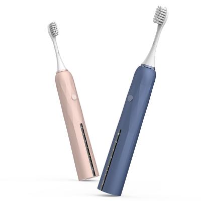 China Eco-friendly automatic adult men and women ABS+ silicone Beylun product lithium battery electric toothbrush couple set for sale