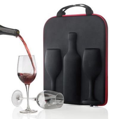 China Popular Portable EVA Case Easy Carrying Wine Bottle and Case Glass Eva Zipper Bag for sale