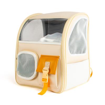 China Wholesale Viable Breathable Transparent Pet Cat Dog Travel Carrier Carrying Basket Backpack Bag for sale