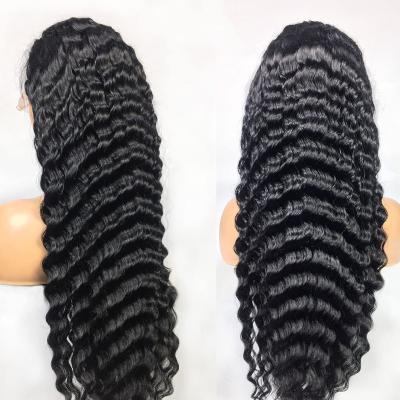 China Deep Wave 13*4 Silky Straight Wave Lace Front Human Hair Wigs Density 30 Virgin Brazilian Wig 13*6 150 Inch 180 Raw Lace Closure for sale