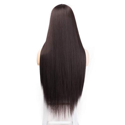 China Wholesale Women's Silky Straight Brazilian Lace Front Wig Natural Straight Wig 150% 180% Virgin Hair 28 Density 28 30 32 34 36 Inches for sale