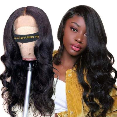 China Long Human Hair Body Wave Brazilian HD Virgin Silky Straight Wave Closure Lace Frontal Wig Colored Women 16 18 20 22 24 26 28 30 32 34 36 38 40 Inches for sale