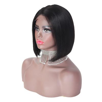 China Virgin Brazilian Bob Wig Lace Front Straight 8 Closure Silky Straight 4*4 Bob Wigs Human Hair Lace 10 12 14 16 Inch Density 130% 150% 180% for sale