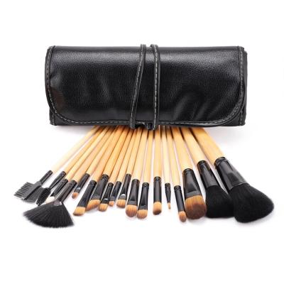 China Skin-Friendly 18 Pcs / Set Makeup Brush Kit Soft Synthetic Hair Wood Handle Fan Shape Makeup Brush Set For Women Eyes Facial Make Up for sale