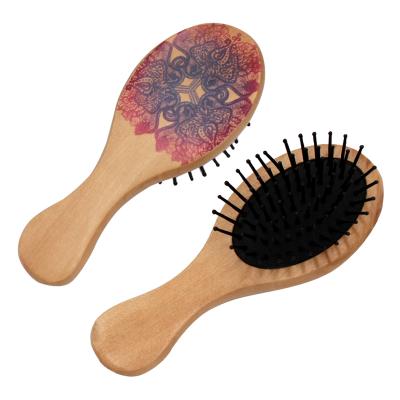 China Bestselling Home Hair Natural Wooden Palette Brushes New Design High Quality Mini Hair Dryer Brush Air Cushion Comb for sale