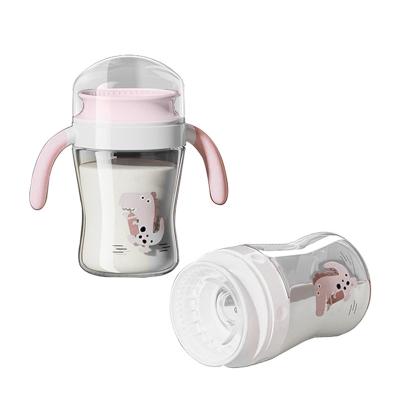 China Wide Neck Infant Water Sipper Age 7 - 12 Years Baby No Spill Water Cup With Straw for sale