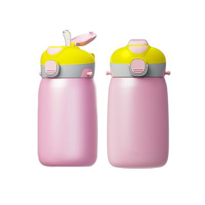 China Kids Thermos Flask Stainless Steel Thermo Bottle Sublimation Water Bottle With Strap for sale