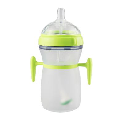 China BPA Free Baby Self Feed Bottle Fall Resistant Water Milk Feeding Bottle 9oz for sale