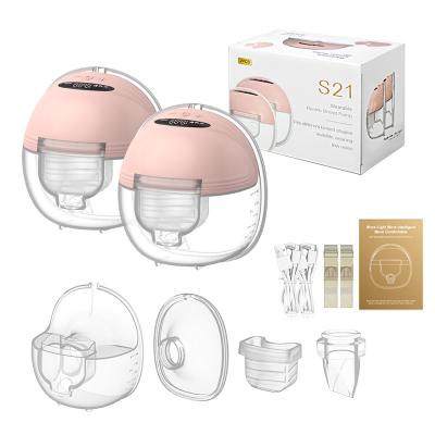 China Double Wearable Breast Pump Set 3 Modes 12 Levels Electric Mother Feeding Pump Rechargeable for sale