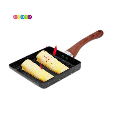 China ESLITE LIFE Rustic Japanese Egg Omelette Rolled Frying Pan Nonstick Rectangle Baking Pan for sale