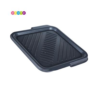 China Sustainable Custom Square BBQ Grill Steak Platter BBQ Stick Non Stick Non Frying Pan Cast Aluminum Grill Pan for sale