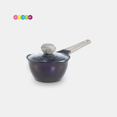 China Sustainable Die Cast Aluminum Sauce Pan Milk Casserole With Non-Stick Marble Coating for sale