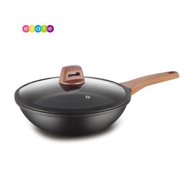 China Hot Selling Household Wok Viable Korean Non-stick Pan Gift Custom Made Wok Casserole for sale