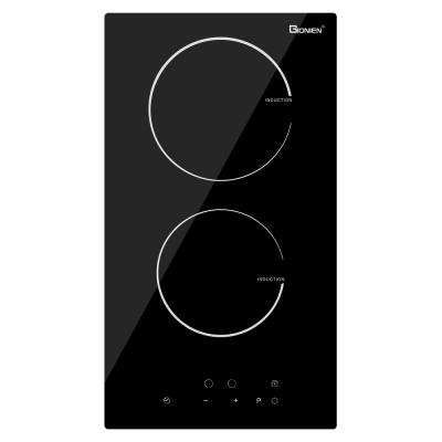 China 2 Burner Electric Cooktop 220V-240V Built In Induction Cooktop 12 Inch 3500W for sale