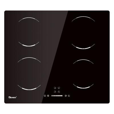 China 4 Burner Electric Cooktop 220V-240V 24 Inch Built In Induction Cooktop 6400W for sale