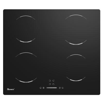 China 4 Burner Electric Cooktop 220V-240V 24 Inch Built In Induction Cooktop 6400W for sale