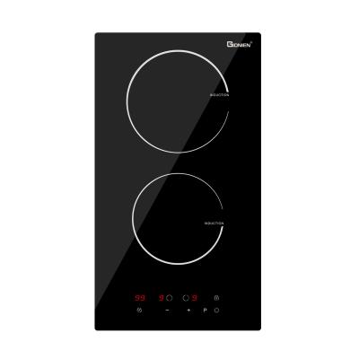 China 2 Burner Electric Cooktop 220V-240V Built In Induction Cooktop 12 Inch 3500W for sale