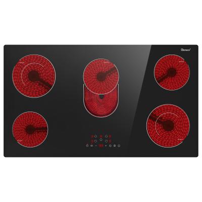 China 36 polegadas 5 queimadores Electric Cooktop 8400w Radiante Cerâmica Cooktop 220 ~ 240v à venda