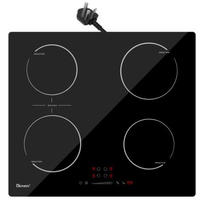 China Plug-in Induction Hob 13 Amp 2800W 60cm Integrated Electric Cooktop with Bridge Zone for sale