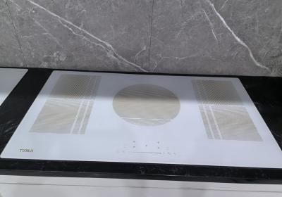 China Black White Built-In Electric Cooktop Ceramic Glass / Borosilicate Glass Top for sale