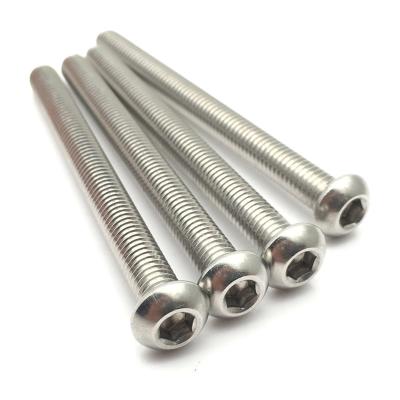 China 18-8 Stainless Steel 304 Hex Socket Button Head Cap Screws 1/4-20 3/8-16 UNC Button Socket Main Cap Screws for sale