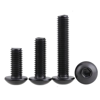 China Stainless steel a2 a4 stainless steel 10mm 6mm 6mm ss304 ss316 8 mm head screw black button head screw iso7380 for sale