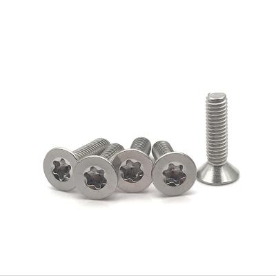 China Customize Flat Backing Screws Stainless Steel Head 6 Lobe Torx Countersunk Screw M1.6-M12 for sale