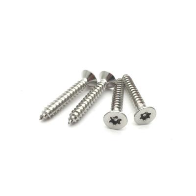 China ISO14581 Stainless Steel Flat Anti Theft Deck Self Tapering Drive Torx Screw for sale