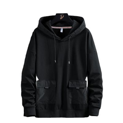 China Wholesale Anti-Wrinkle Plus Size Plain Hooded Pullover Men's Sweatshirt Black Custom Logo Unisex Hoodies for sale