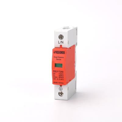 China REGO RGLY-T260 1P 40KA 60KA SPD RGLY-T260 Surge Protector Surge Protective Device for sale