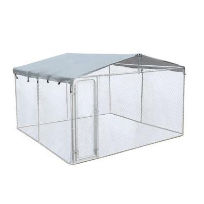 China Breathable Wholesale Large Chain Link Dog Barrier Dog Run Outdoor Windproof Kennel for sale