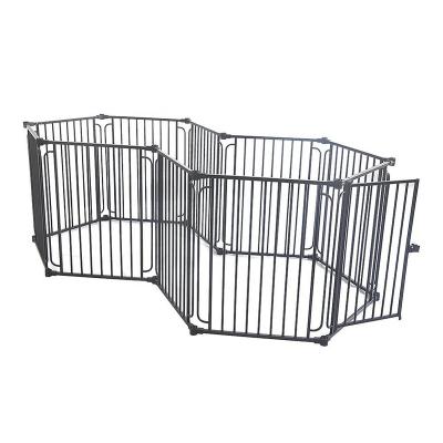 China Sustainable High Quality Black Steel Square Folding Panels Tube Dog Rabbit Eco - Friendly Stocked Fence for sale