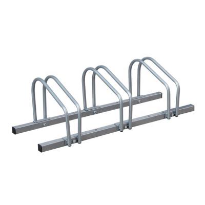 China Wholesale Custom Save Space 3 Slots Galvanized Steel Front Storage Bicycle Parking Rack for sale