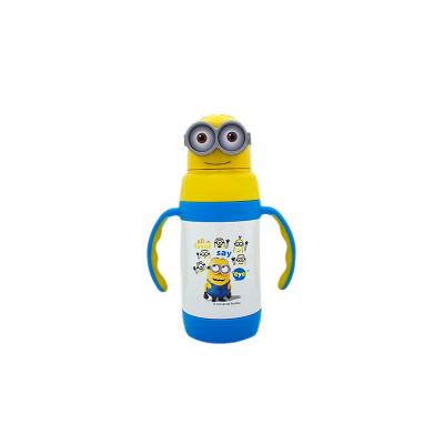 China PORTABLE yellow man small thermos mug cute bottle can be used to hold hot water in winter A water bottle with handle thermos mug for sale