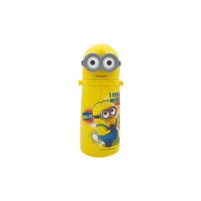 China PORTABLE 3d Bouncing Thermos Flask Guy Cute Shape 430ml Small Stainless Steel Blue Yellow Thermos Mug for sale