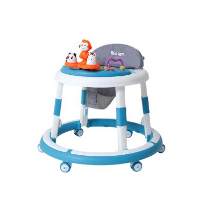 China Cushion Infant Walker Chair Detachable Toy Tray Adjustable Breathable Canvas Baby Walker for sale