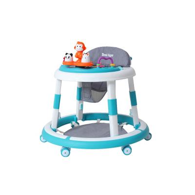 China 2021 High Quality Anti Rollover Adjustable Design Baby Walker Folding With Musical Toys for sale