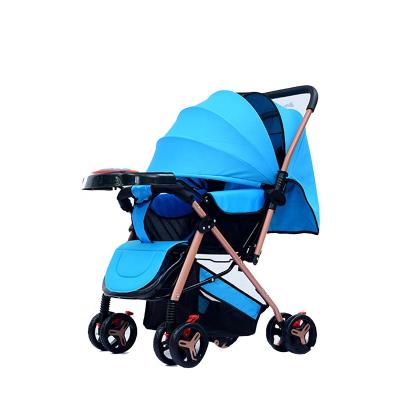 China New Multi-position Tent Baby Stroller Bi-directional Light Weight Folding Four-Wheel Stroller Lightweight Stroller New for sale