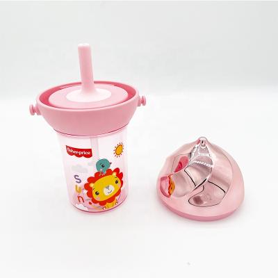 China 2021 New Sustainable Children's Water Cup Ice Cream Shape Straw Cup Toddler Cups Reusable With Straws for sale