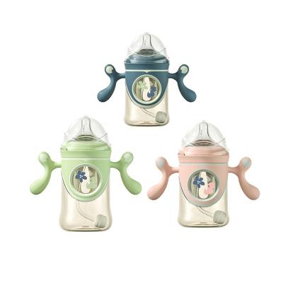 China New BPA Free Baby Feeding Products BPA Free Lovely 300ml Cartoon Baby Sippy Cup Baby Training Bottle With Straw for sale