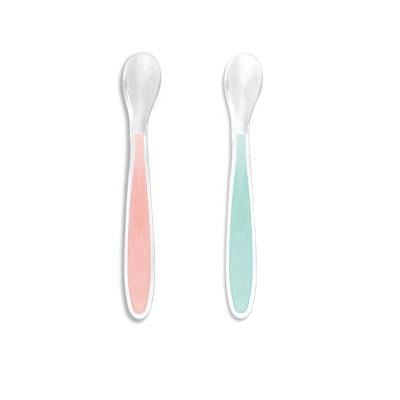 China Baby Feeding Spoon BPA Free Silicone Color Food Grade Silicone Infant Spoon Baby Feeding Spoon Free Training for sale