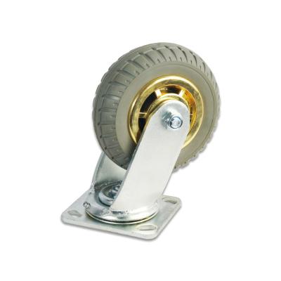 China Industrial Equipment Platform Warehouse 6inch Caster Wheels Double Rigid Rubber Ball Bearing Caster Wheel Prodiction for sale