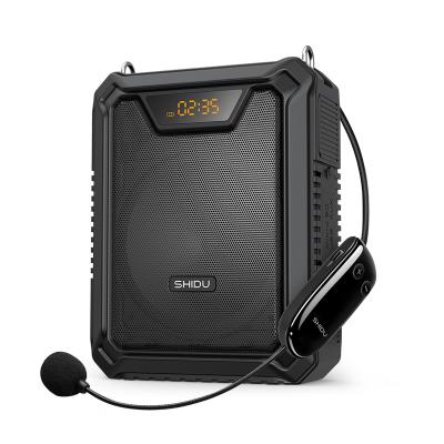 China SHIDU Teachers Waterproof Portable Rechargeable Amp Evacuation Digital Voice Speaker PA UHF Wireless Microphone Amplificador for sale